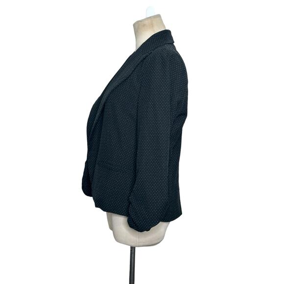 Amanda + Chelsea black white polka dots 3/4 sleeves blazer size 10 - Picture 9 of 11